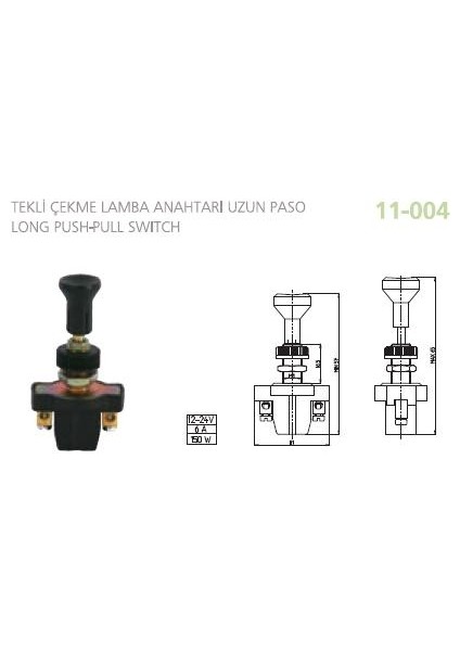 Aksa Tek Çekme Lamba Anahtarı Uzun Paso