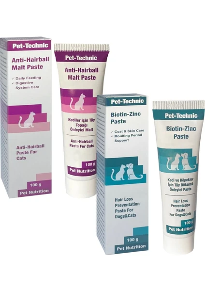 Pet Technic Anti Hairball Malt + Biotin Zinc Pasta