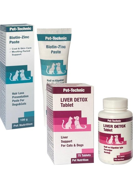 Pet Technic Biotin Zinc Pasta + Liver Detox Tablet