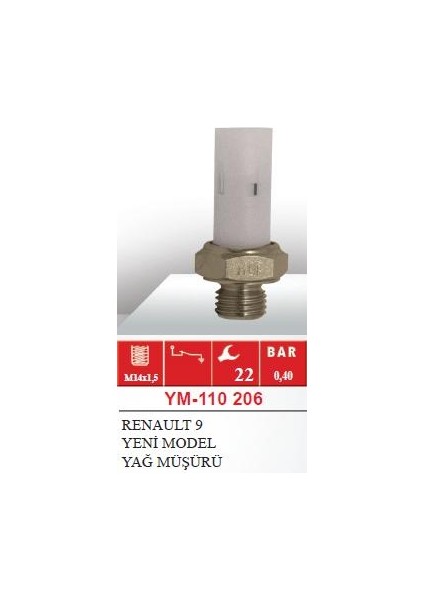 Yağ Müşürü Ym.renault R9 0 40 Bar