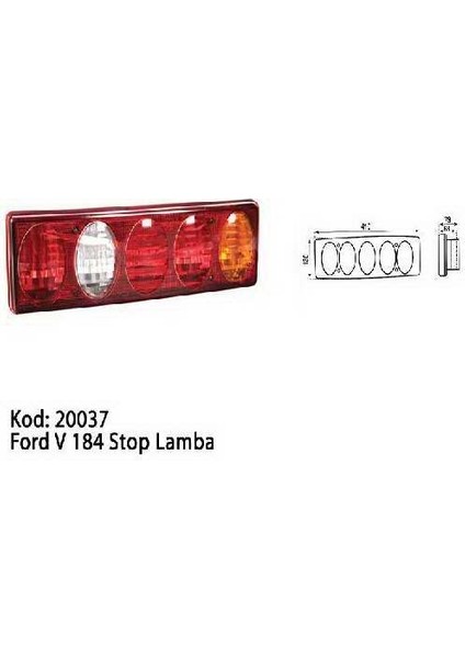 Stop Lamba 2002 Kablolu Transıt V184 Daf 5 Mercekli