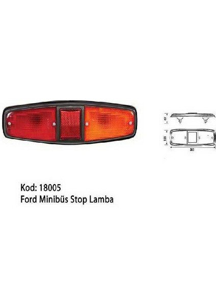 Arka Stop Lamba Siyah Ford F900