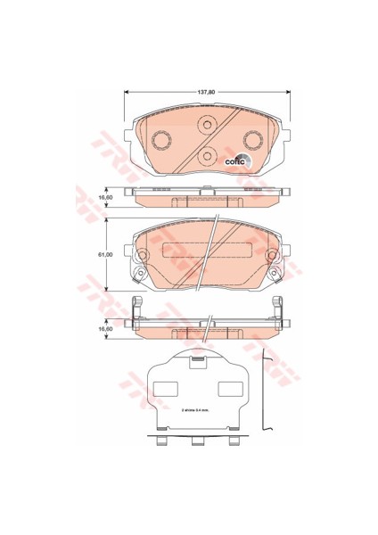 Disk Fren Balatası Ön Kıa Carens Iı 2002 >>, Carens Iıı 2006 >>, Sportage 2004 >>
