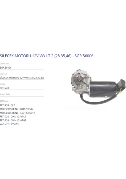 12V Silecek Motoru Vw Lt Iı [28,35,46]