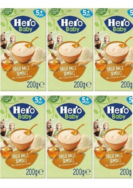 Sütlü Irmikli Ballı Kaşık Maması 200 G x 6 Adet