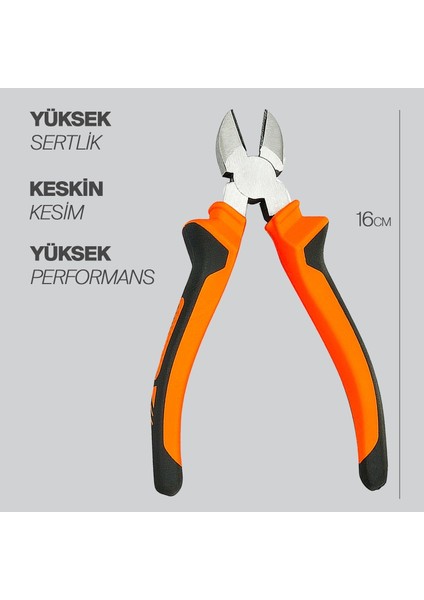 16 Cm Yan Keski Yüksek Performans Keskin Profesyonel Uzun 160 Mm Hesaplı Hırdavat