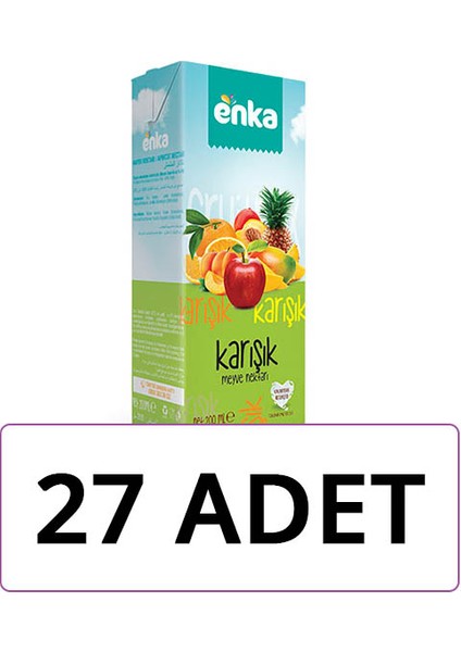 Gurme Karışık Meyve Nektarı 200 ml x 27'li Paket