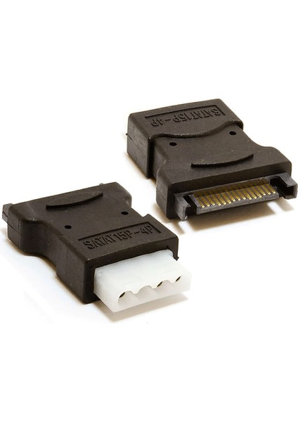 4 Pin Molex Pc Ide Dişi To 15 Pin Sata Erkek Güç Adaptörü