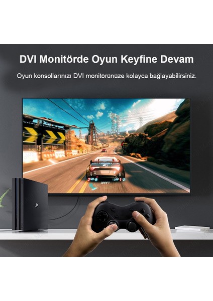 DVI 24 + 1 Erkek To HDMI Dişi Dönüştürücü