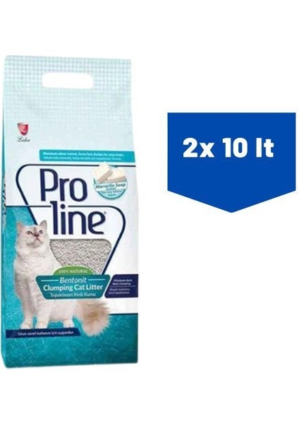 Proline Marsilya Sabun Kokulu Kedi Kumu 10 Lt x 2 Adet