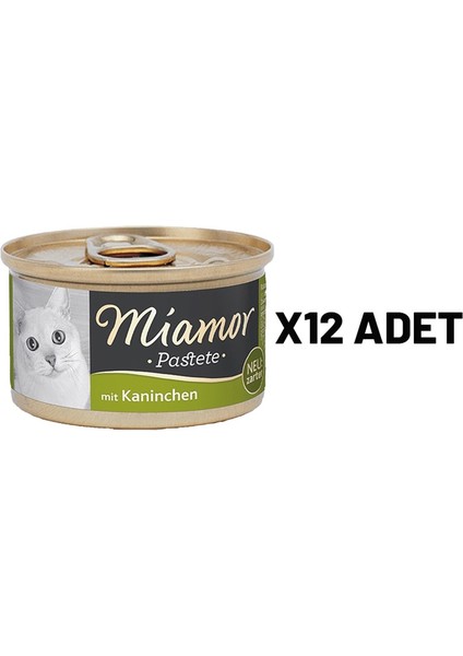 Mıamor Pastete Kedi Tavşanlı 85 gr x 12 Adet