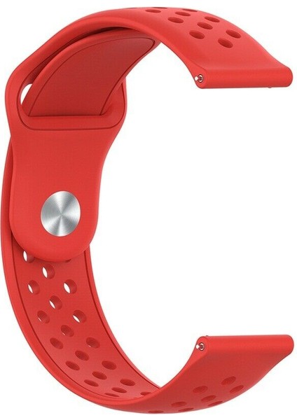 Honor Watch Es Için Delikli Pimli Silikon Kordon Kırmızı