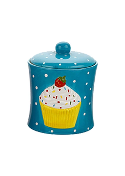 Kokosh Home Cupcake Seramik 20 cm Büyük Kavanoz