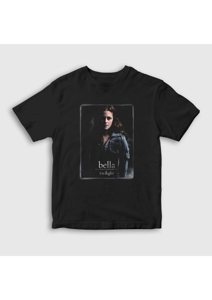 Unisex Çocuk Siyah Bella Swan Twilight T-Shirt