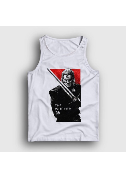 Unisex Beyaz Geralt Of Rivia V2 Dizi Witcher Atlet