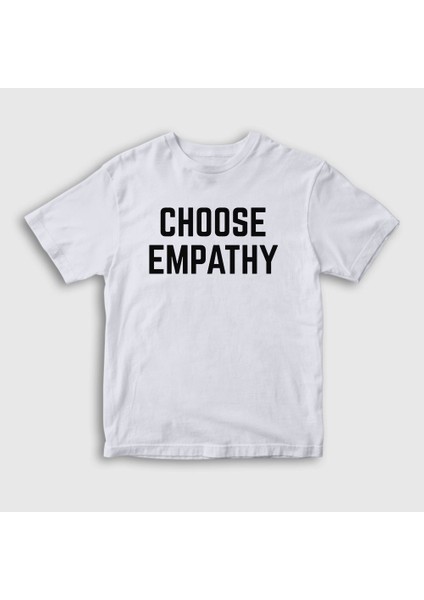 Unisex Çocuk Beyaz Choose Empathy Selena Gomez T-Shirt