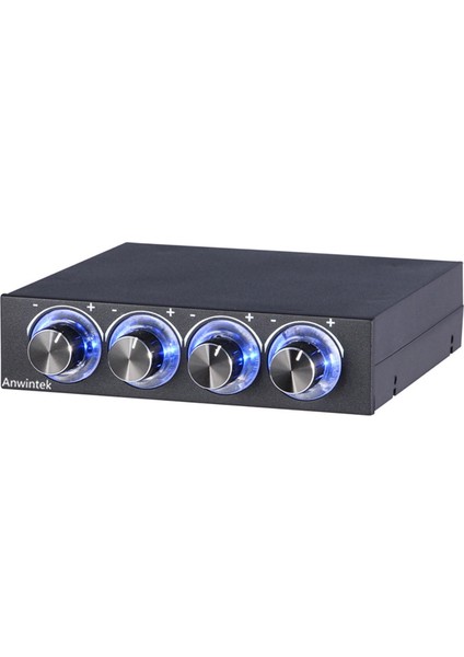 Loviver 3.5in Fan Hız Denetleyicisi 4 Kanallar Pc Için Av Kabine Soğutma Için Fan Hub (Yurt Dışından)