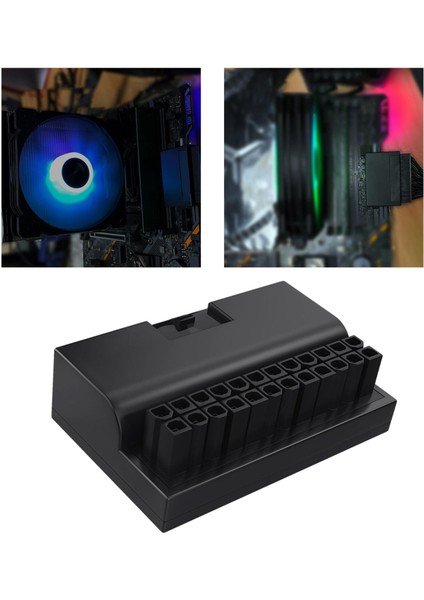 Loviver Atx 24 Pın Adaptörü 90 Derece Kablo Adaptörü Pc Besleme Anakart Için Uzantısı (Yurt Dışından)