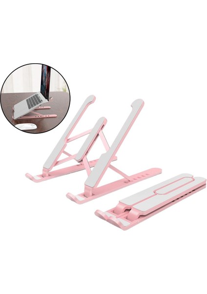 Loviver Taşınabilir Dizüstü Bilgisayar Standı, Tablet Standı, Ayarlanabilir Alüminyum Dizüstü Bilgisayar Standları, Pembe (Yurt Dışından)