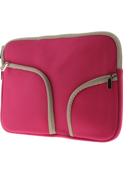 Loviver Kollu Kılıf Defteri Taşıma Çantası Fermuarı Tablet Poşeti MacBook 13 "pembe (Yurt Dışından) modelleri