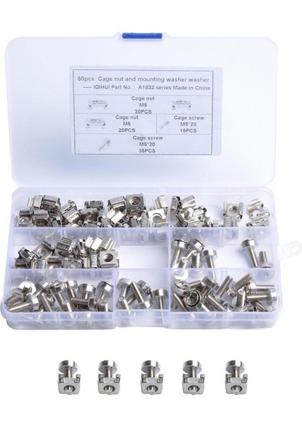Loviver 50 Pack Raf Montaj Kafes Fındık, Vidalar ve Raf Montaj Sunucu Dolabı (Yurt Dışından)