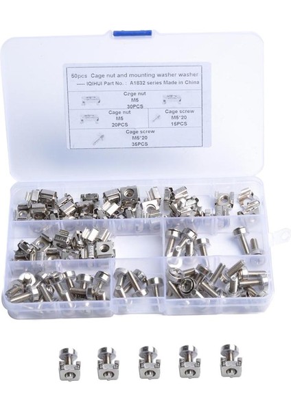 Loviver 50 Pack Raf Montaj Kafes Fındık, Vidalar ve Raf Montaj Sunucu Dolabı (Yurt Dışından) fiyatları