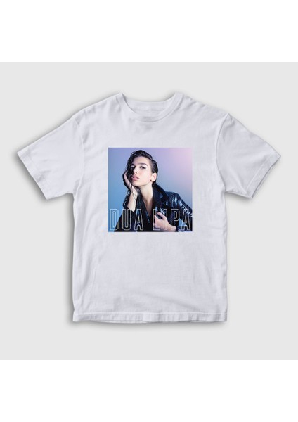 Unisex Çocuk Beyaz Poster V3 Dua Lipa T-Shirt