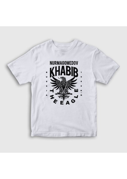 Unisex Çocuk Beyaz Eagle V2 Ufc Khabib Nurmagomedov T-Shirt