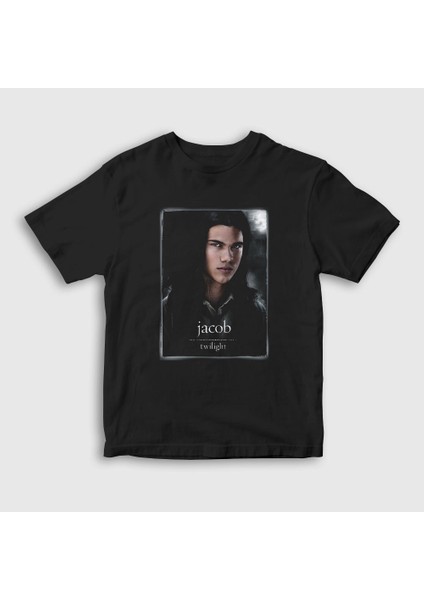 Unisex Çocuk Siyah Jacob Twilight T-Shirt