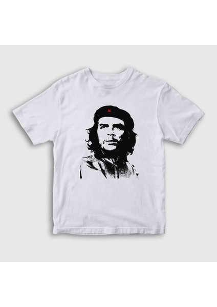 Unisex Çocuk Beyaz Kuba Che Guevara T-Shirt