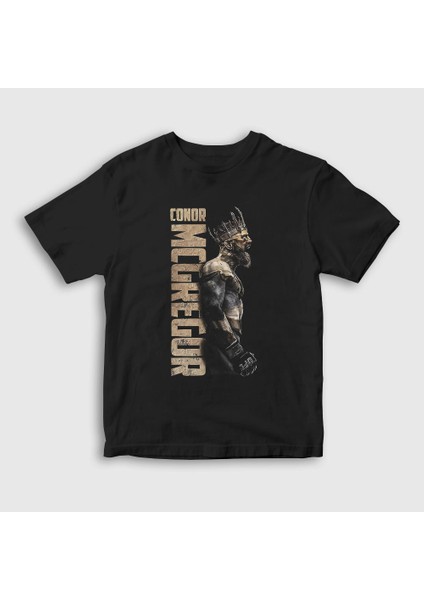Unisex Çocuk Siyah King V2 Ufc Conor Mcgregor T-Shirt