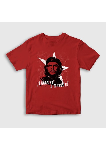 Unisex Çocuk Kırmızı Libertad O Muerte Che Guevara T-Shirt