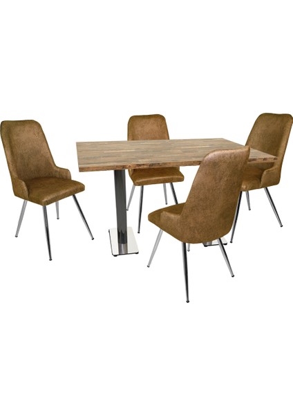 Karanfil Laminat - Çırağan Masa Takımı - Kahve