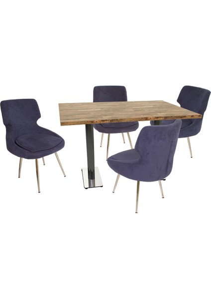 Karanfil Laminat Selakulak Masa Takımı - Lacivert