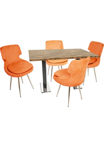 Karanfil Laminat Selakulak Masa Takımı - Turuncu