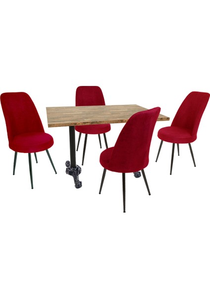 Çipa Laminat - Saray Masa Takımı - Kırmızı