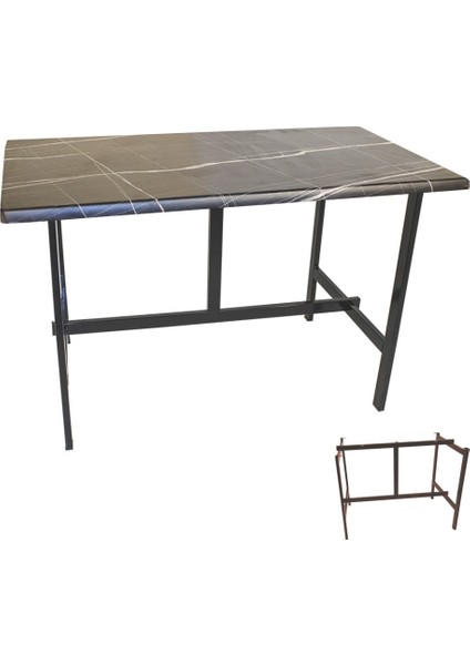 Capella Werzalit Mutfak Masası 80X120 (Esb-Siyah) - Royal Mermer