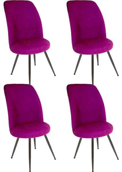 Saray Sandalye Esb 4 Adet - Mor