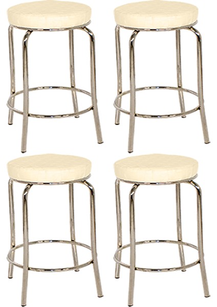 Bar Taburesi 4 Adet - Krem