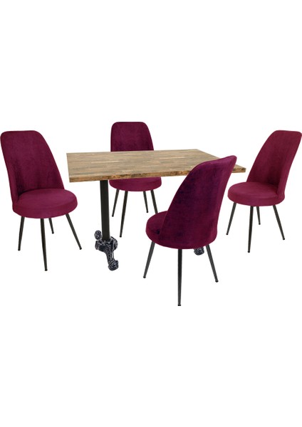 Çipa Laminat - Saray Masa Takımı - Bordo