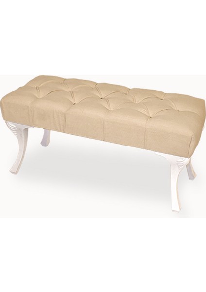 Bench Puf Kapitoneli - Krem