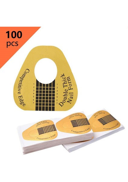 100 Lü Gold Protez Tırnak Şablon Alt Form