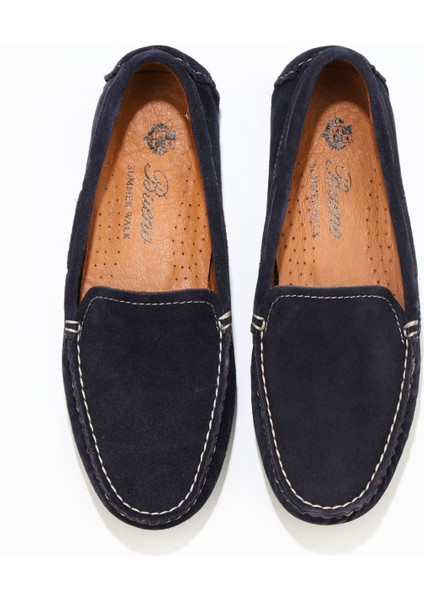 Lacivert Koyu Süet Kadın Klasik Ayakkabı