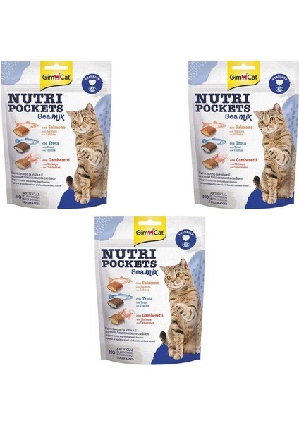 Nutripockets Sea Mix Deniz Mahsüllü Kedi Ödülü 150 gr x 3 Adet