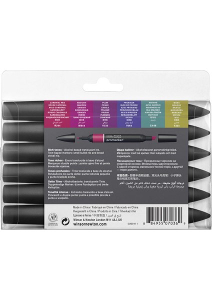 : Promarker Zengin Tonlar Seti : 6 Renk