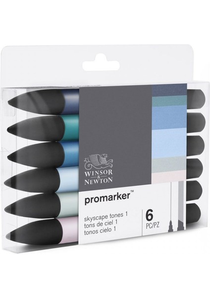: Promarker Gökyüzü Tonlar Seti 1 : 6 Renk