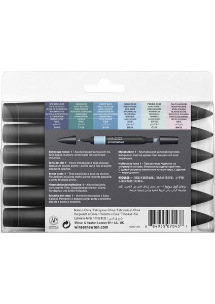 : Promarker Gökyüzü Tonlar Seti 1 : 6 Renk