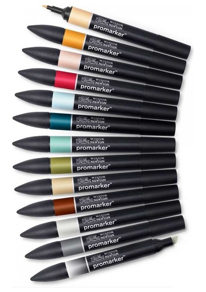 : Promarker Genişletilmiş Manga Seti 2 : 12 Renk + Blender
