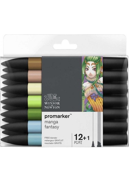 : Promarker Manga Fantasy Seti 2 : 12 Renk + Blender