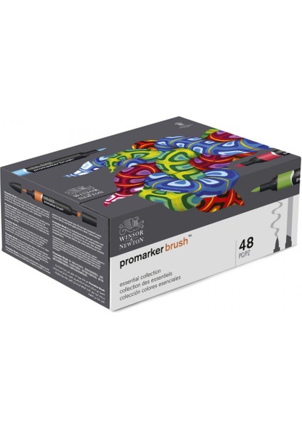 : Promarker Brush Karışık Masaüstü Standlı Set : 48 Renk